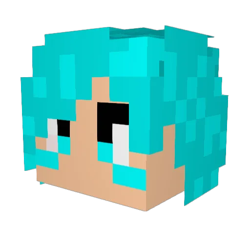 GG4EVA Minecraft avatar head, 3D render
