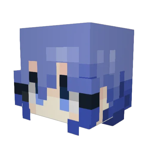 GG52088 Minecraft avatar head, 3D render