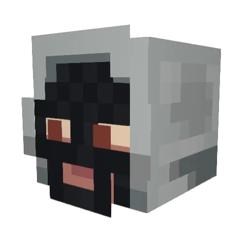 GGAASSHH Minecraft avatar head, 3D render