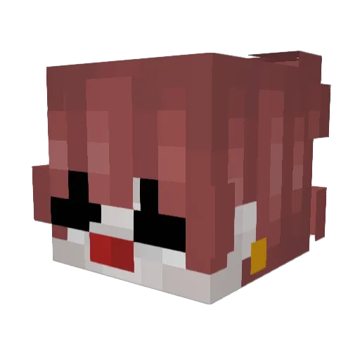GGAWORD Minecraft avatar head, 3D render