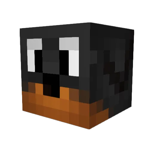 GGBwing Minecraft avatar head, 3D render