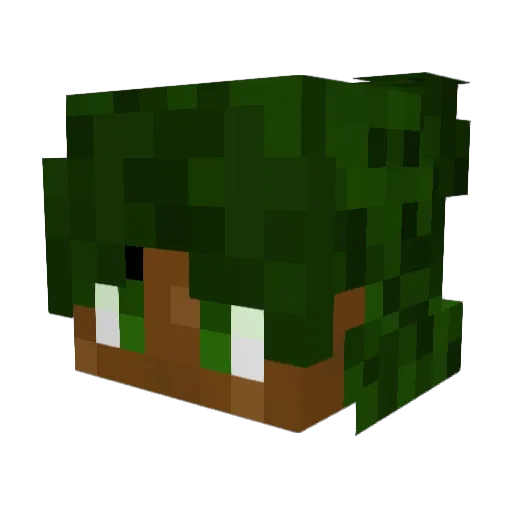 GGCCloud Minecraft avatar head, 3D render