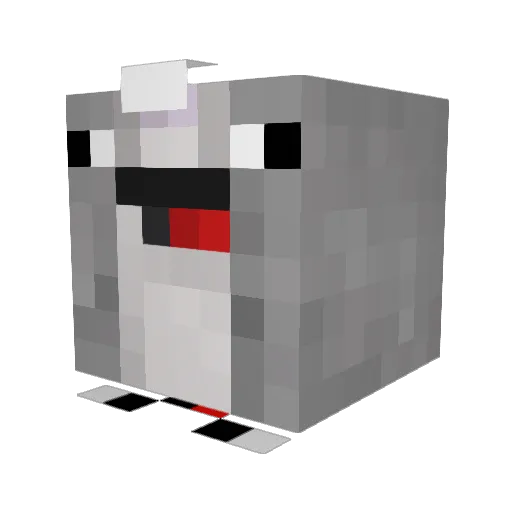 GGDT2 Minecraft avatar head, 3D render
