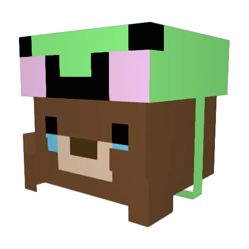 GGGGang3 Minecraft avatar head, 3D render