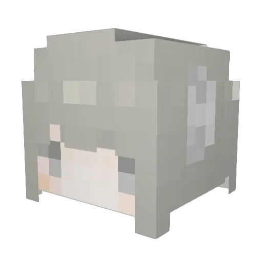 GGGGlock Minecraft avatar head, 3D render