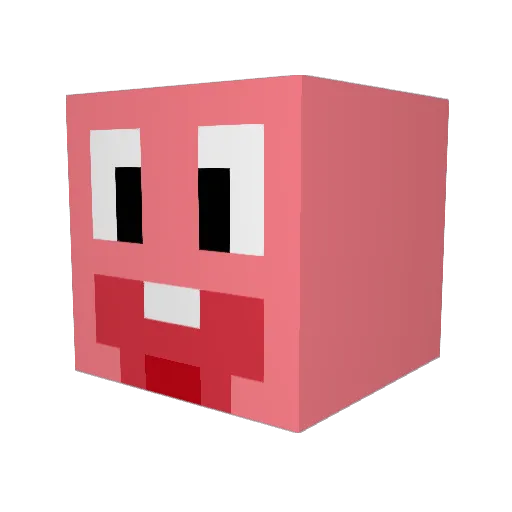 GGGYM Minecraft avatar head, 3D render