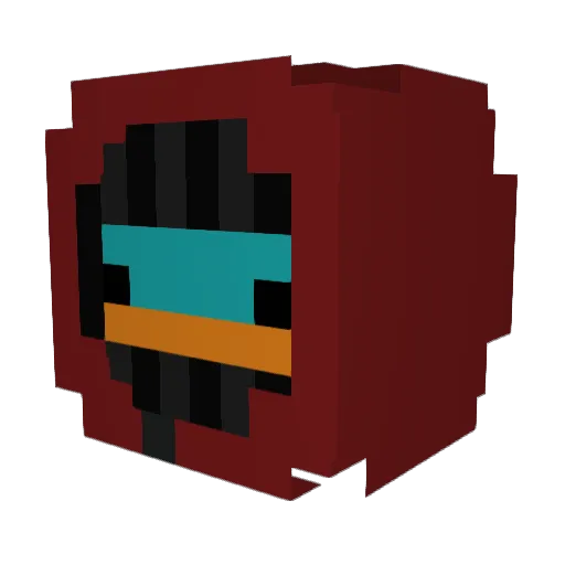 GGGarden Minecraft avatar head, 3D render