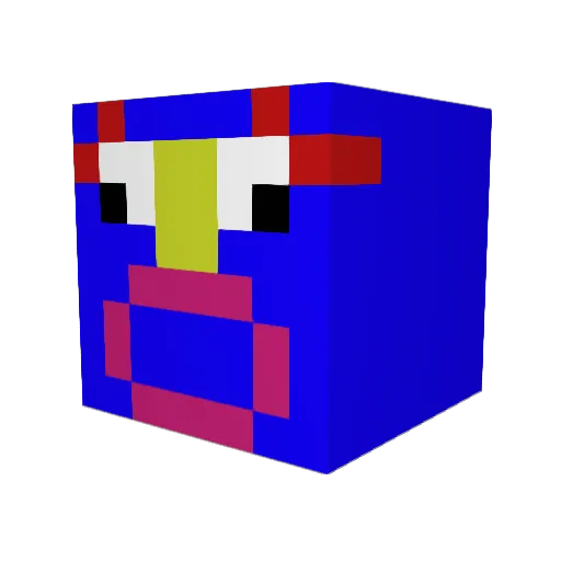 GGGng Minecraft avatar head, 3D render