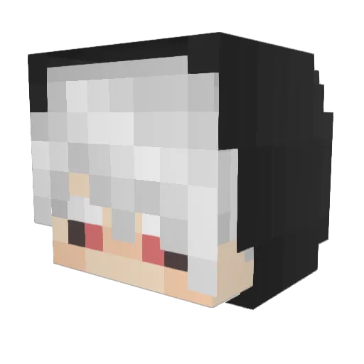GGKRAFT Minecraft avatar head, 3D render