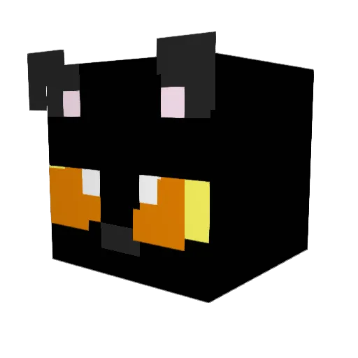 GGMeow Minecraft avatar head, 3D render