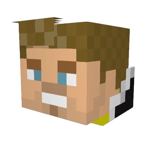 GGNaich Minecraft avatar head, 3D render