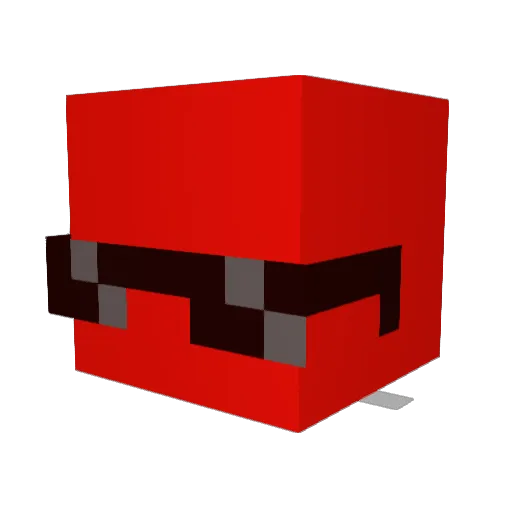 GGO_B Minecraft avatar head, 3D render