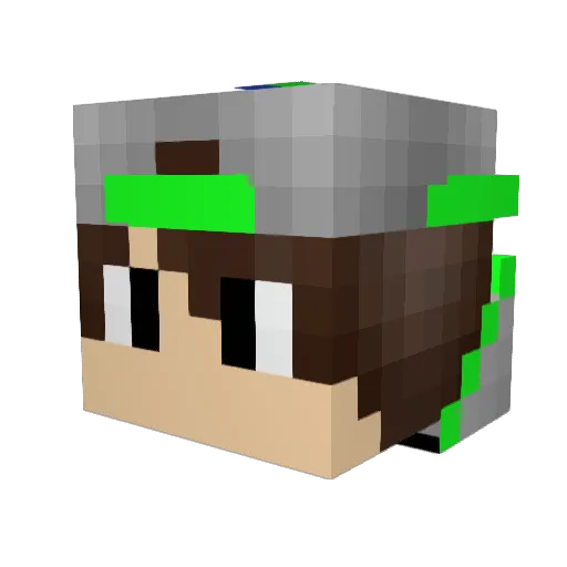 GGPoika Minecraft avatar head, 3D render