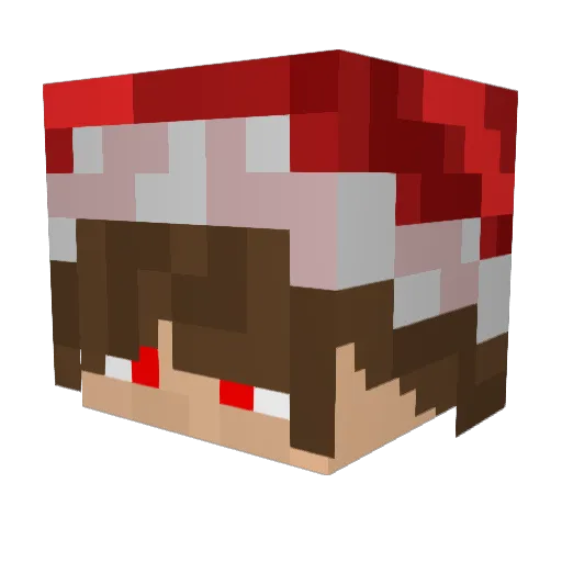 GGRevilo Minecraft avatar head, 3D render