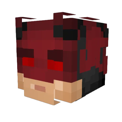 GGSDEMON Minecraft avatar head, 3D render