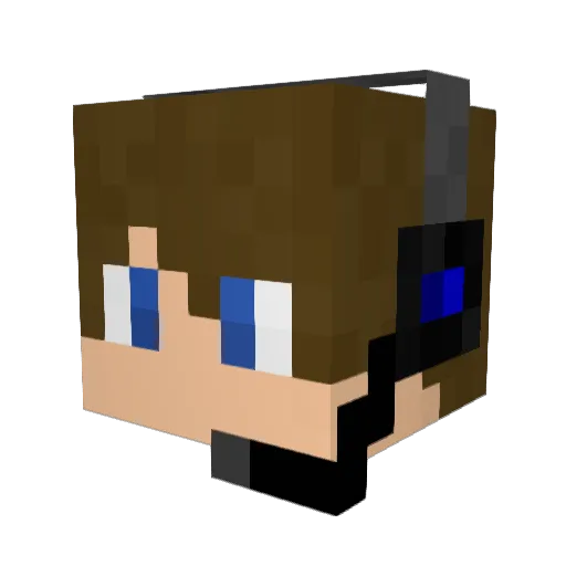 GGTWaz Minecraft avatar head, 3D render