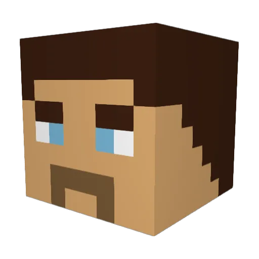 GGUY1999 Minecraft avatar head, 3D render