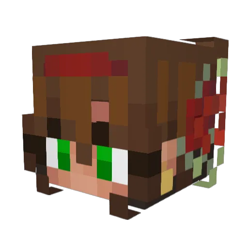 GGXeo Minecraft avatar head, 3D render