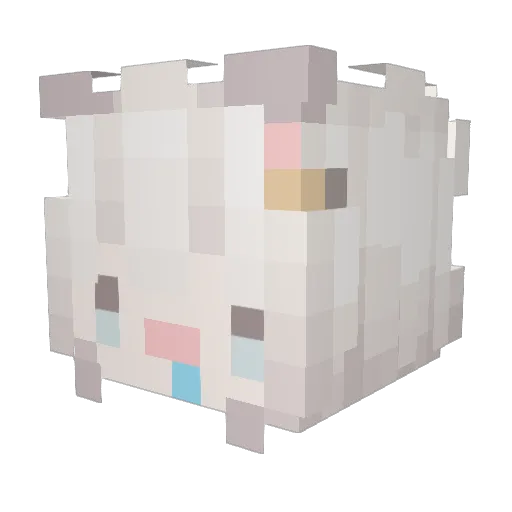 GG_ININ_DER_87 Minecraft avatar head, 3D render