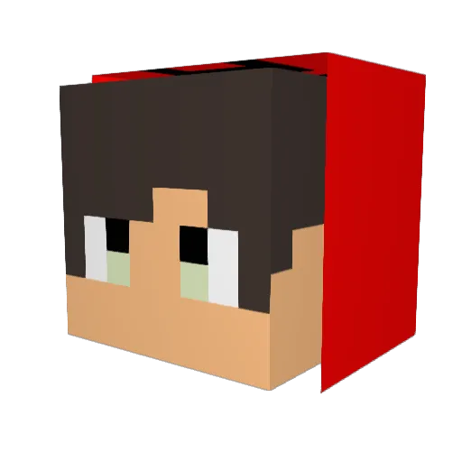GG_KOJI Minecraft avatar head, 3D render
