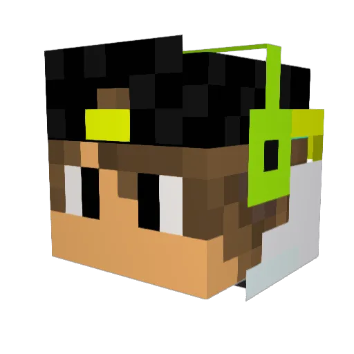 GG_gameer Minecraft avatar head, 3D render