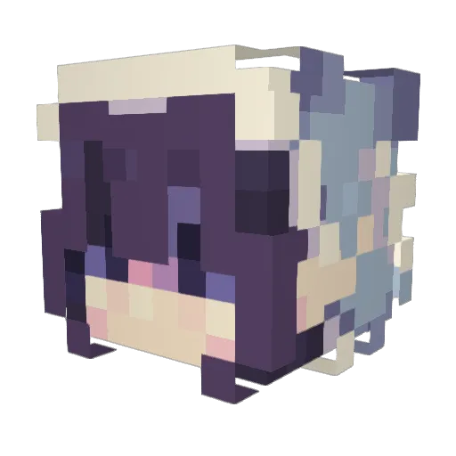GG_yang Minecraft avatar head, 3D render