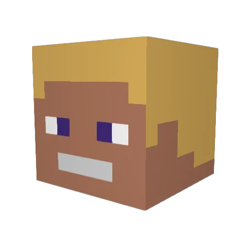 GGames__ Minecraft avatar head, 3D render