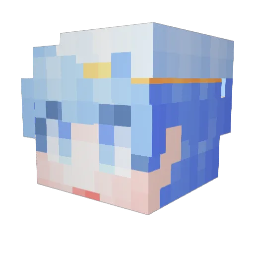 GGamzi_ Minecraft avatar head, 3D render