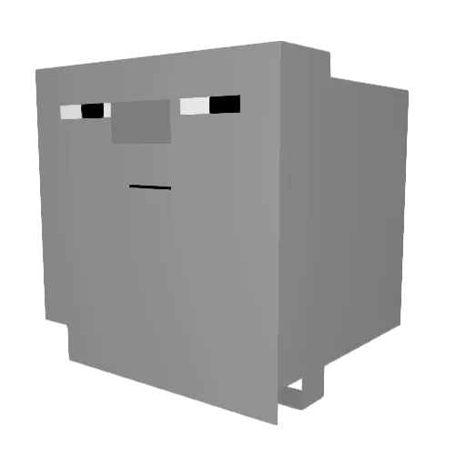 GGangGGi Minecraft avatar head, 3D render