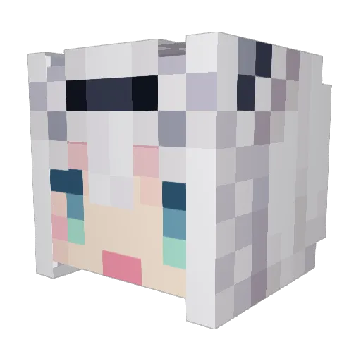 GGasp Minecraft avatar head, 3D render