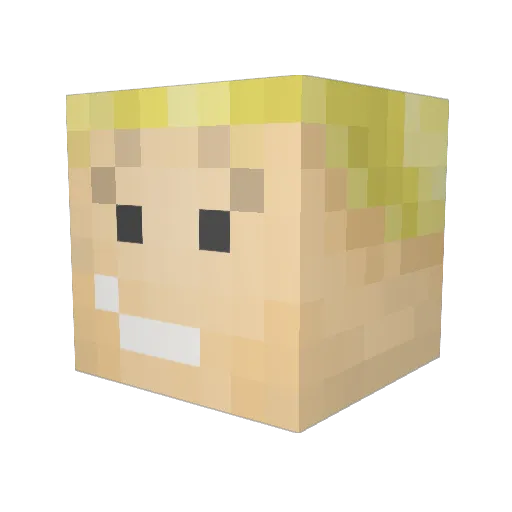 GGblitz Minecraft avatar head, 3D render