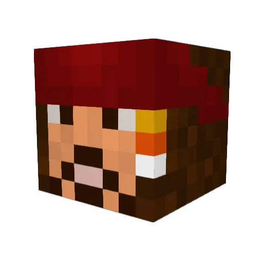 GGcarrot Minecraft avatar head, 3D render