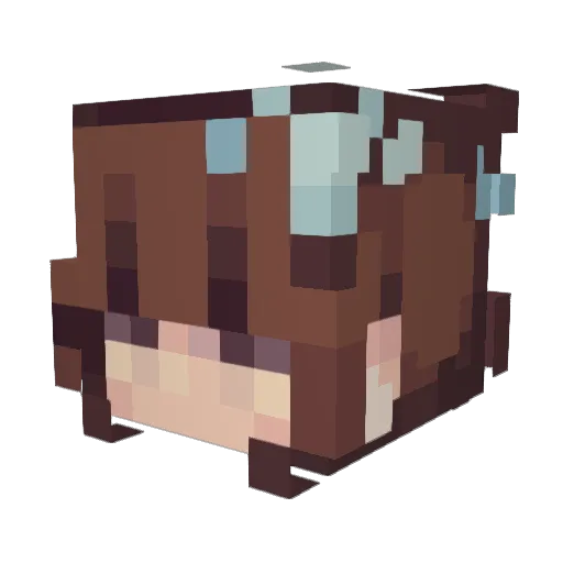 GGcrafted Minecraft avatar head, 3D render