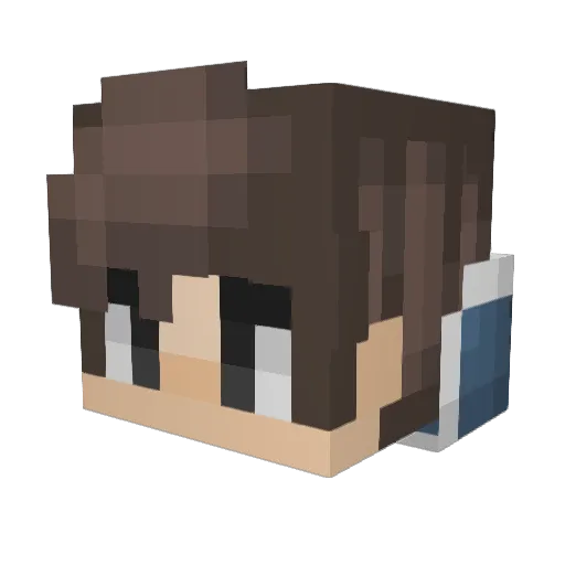GGeck0 Minecraft avatar head, 3D render