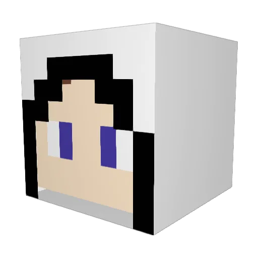GGef Minecraft avatar head, 3D render
