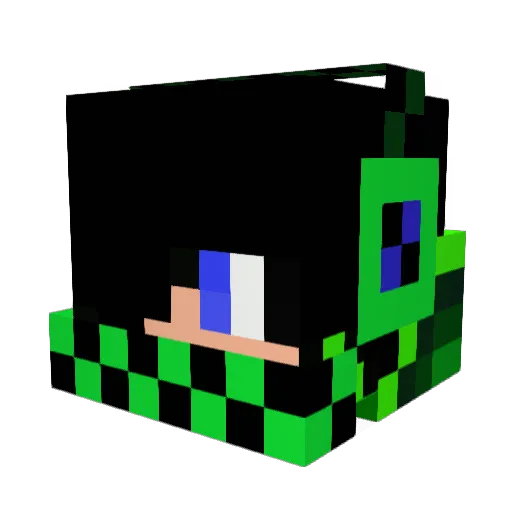 GGgame2 Minecraft avatar head, 3D render