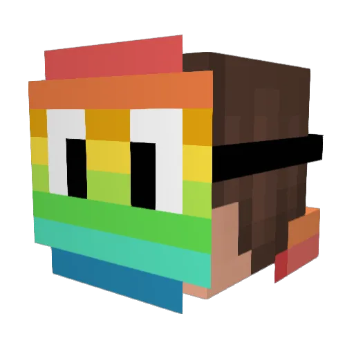 GGgamer73 Minecraft avatar head, 3D render