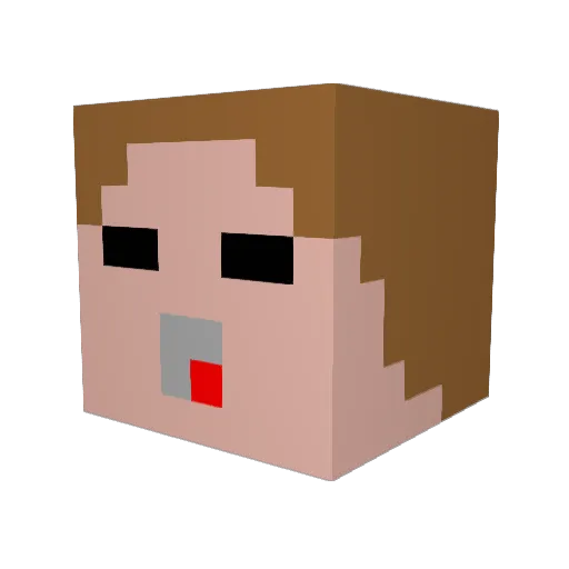 GGgigi Minecraft avatar head, 3D render