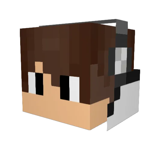GGhostt Minecraft avatar head, 3D render