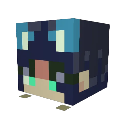 GGking45 Minecraft avatar head, 3D render