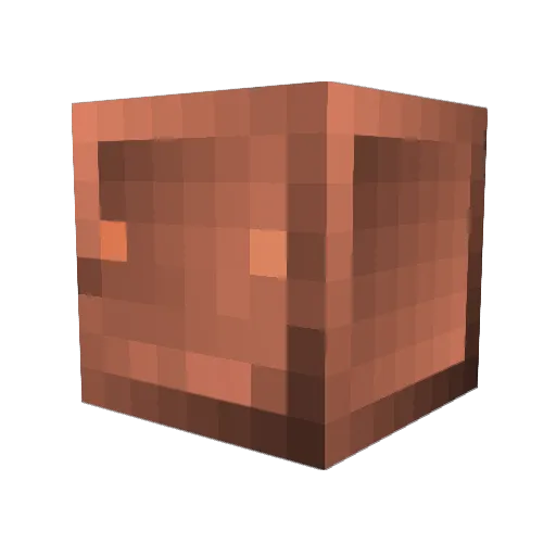 GGlitched_ Minecraft avatar head, 3D render