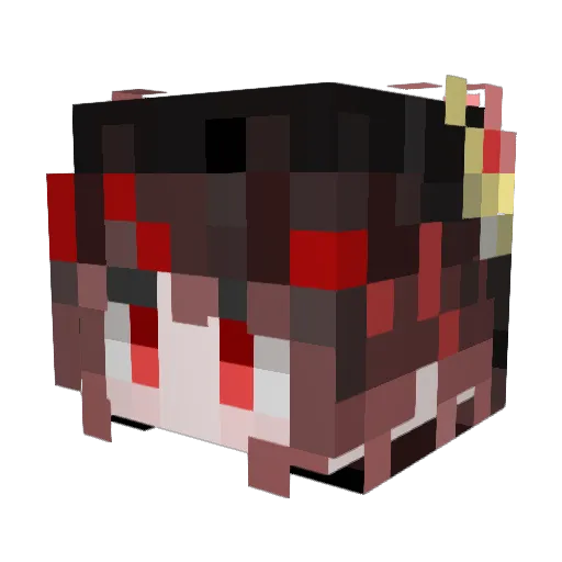 GGlucia Minecraft avatar head, 3D render