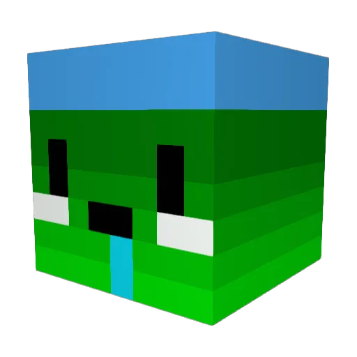 GGolSooBak_ Minecraft avatar head, 3D render