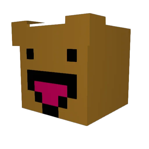 GGoraee Minecraft avatar head, 3D render
