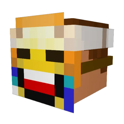 GGr1m Minecraft avatar head, 3D render