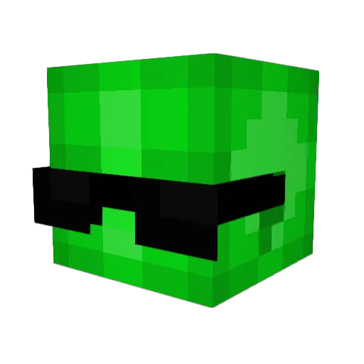 GGreenMan Minecraft avatar head, 3D render