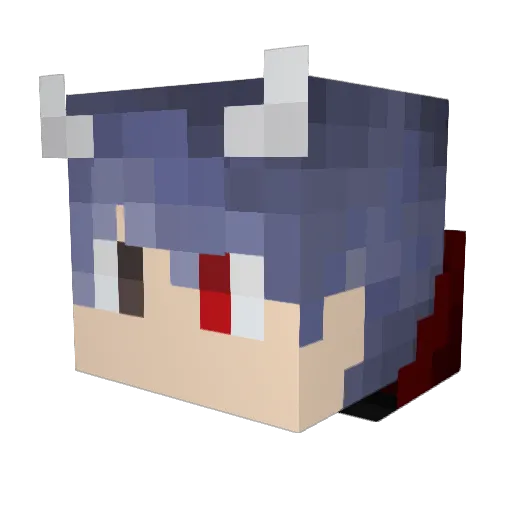 GGtembelic Minecraft avatar head, 3D render