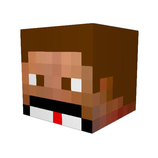 GGudaa Minecraft avatar head, 3D render
