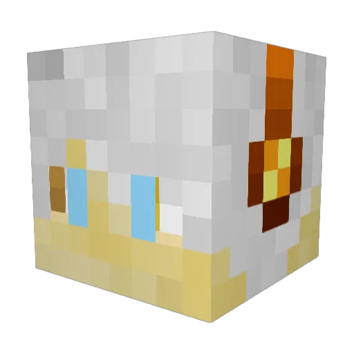 GGvMav Minecraft avatar head, 3D render