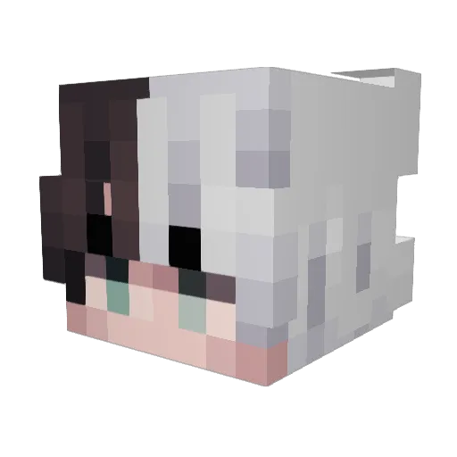 GH05T1110 Minecraft avatar head, 3D render